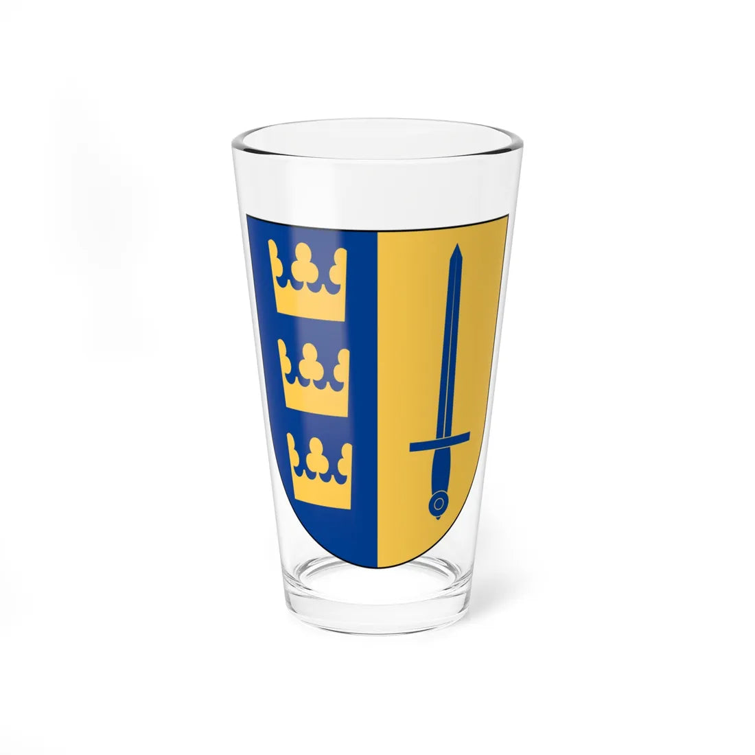 SVEROF vapen (Sweden) (Coat of Arms) Pint Glass 16oz 16oz - Go Mug Yourself