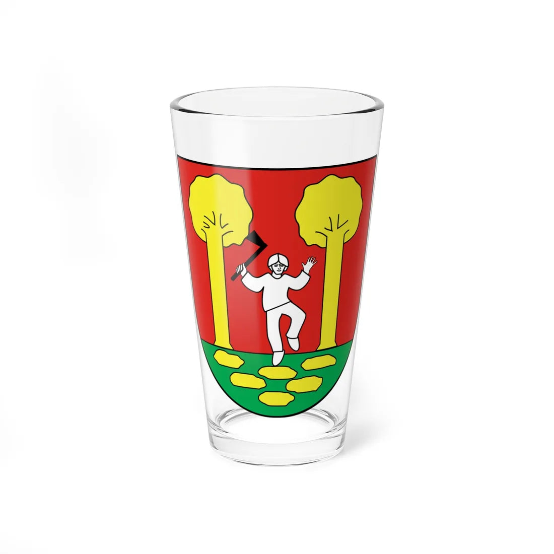 SVK Obec Abrahamovce COA (Slovakia) (Coat of Arms) Pint Glass 16oz 16oz - Go Mug Yourself