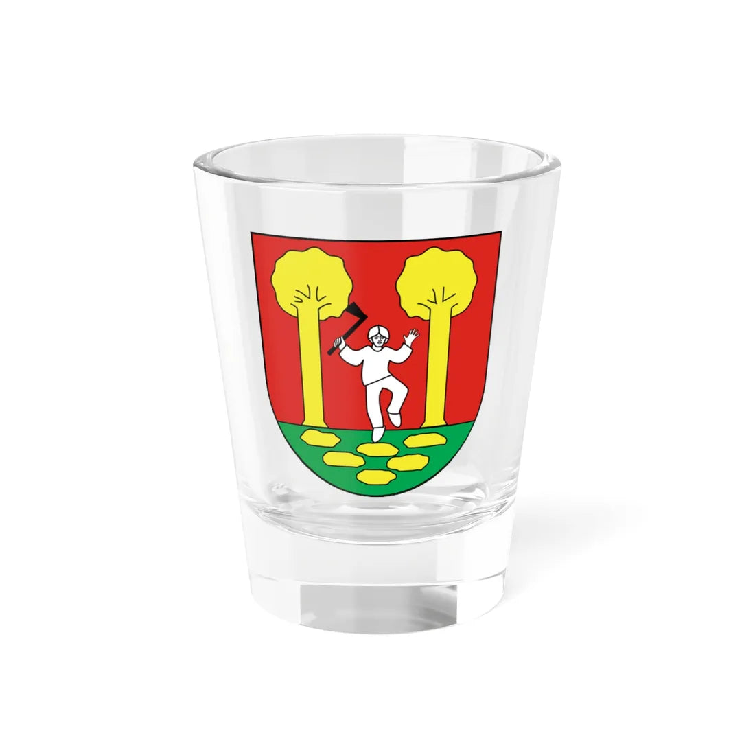 SVK Obec Abrahamovce COA (Slovakia) (Coat of Arms) Shot Glass 1.5oz - Go Mug Yourself