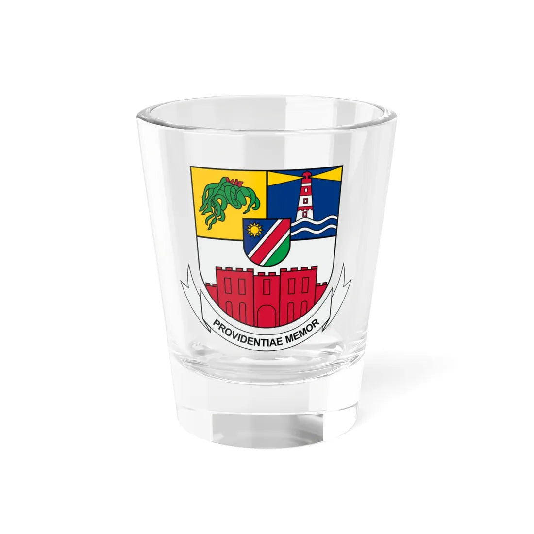 Swakopmund COA (Namibia) (Coat of Arms) Shot Glass 1.5oz 1.5oz - Go Mug Yourself