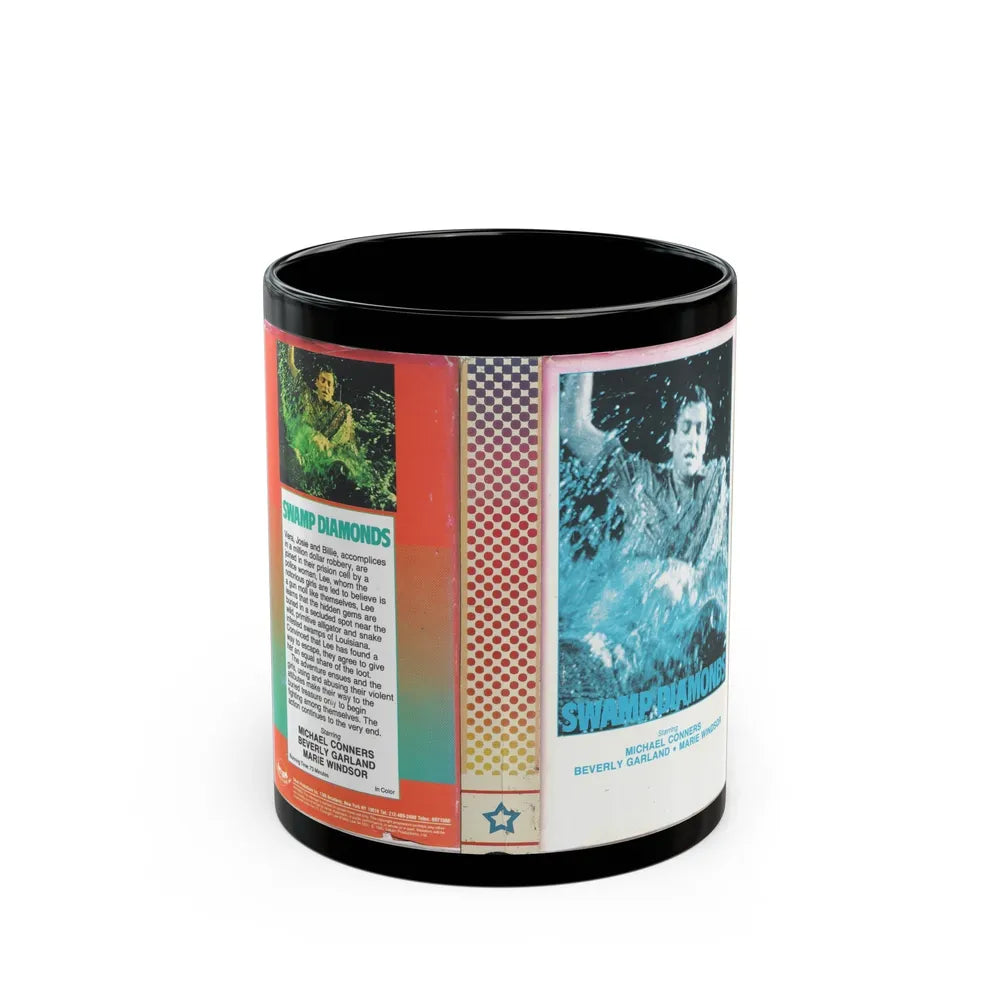 SWAMP DIAMONDS (VHS COVER) - Black Coffee Mug-11oz-Go Mug Yourself