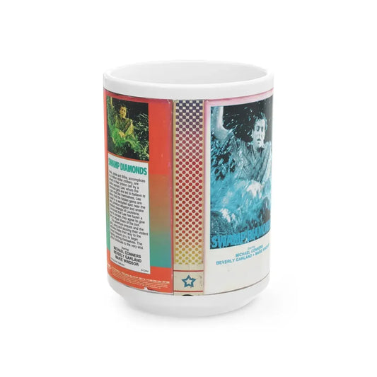 SWAMP DIAMONDS (VHS COVER) - White Coffee Mug 15oz - Go Mug Yourself
