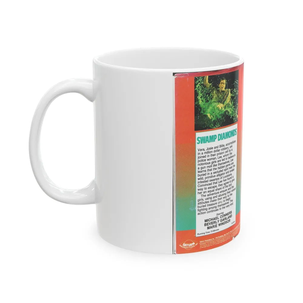 SWAMP DIAMONDS (VHS COVER) - White Coffee Mug-Go Mug Yourself