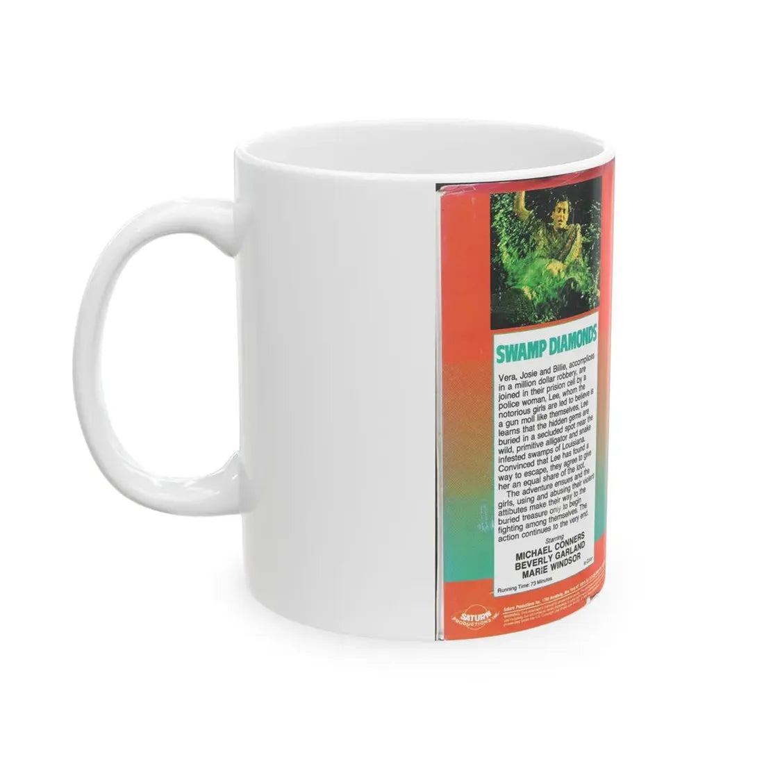 SWAMP DIAMONDS (VHS COVER) - White Coffee Mug - Go Mug Yourself
