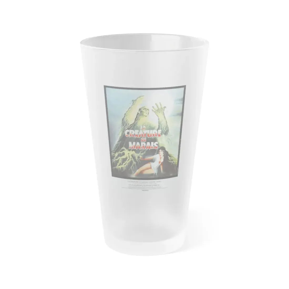 SWAMP THING (FRENCH) 1982 Movie Poster - Frosted Pint Glass 16oz Default Title - Go Mug Yourself