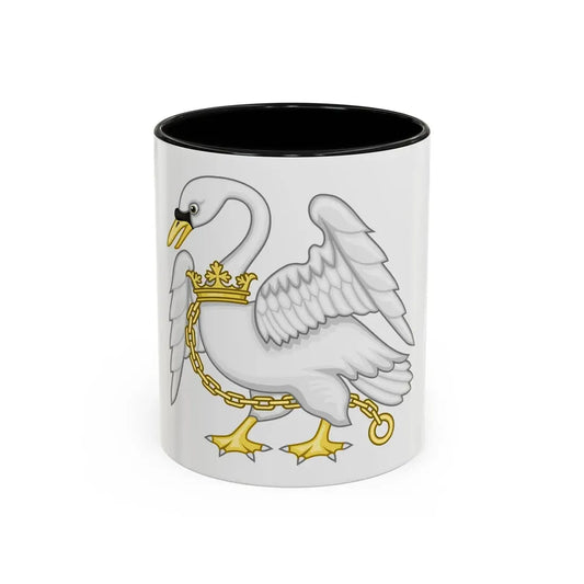 Swan Badge of Henry IV & V - Accent Coffee Mug 11oz Black - Go Mug Yourself