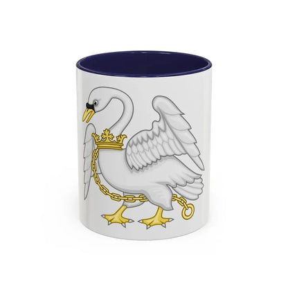 Swan Badge of Henry IV & V - Accent Coffee Mug 11oz Navy - Go Mug Yourself
