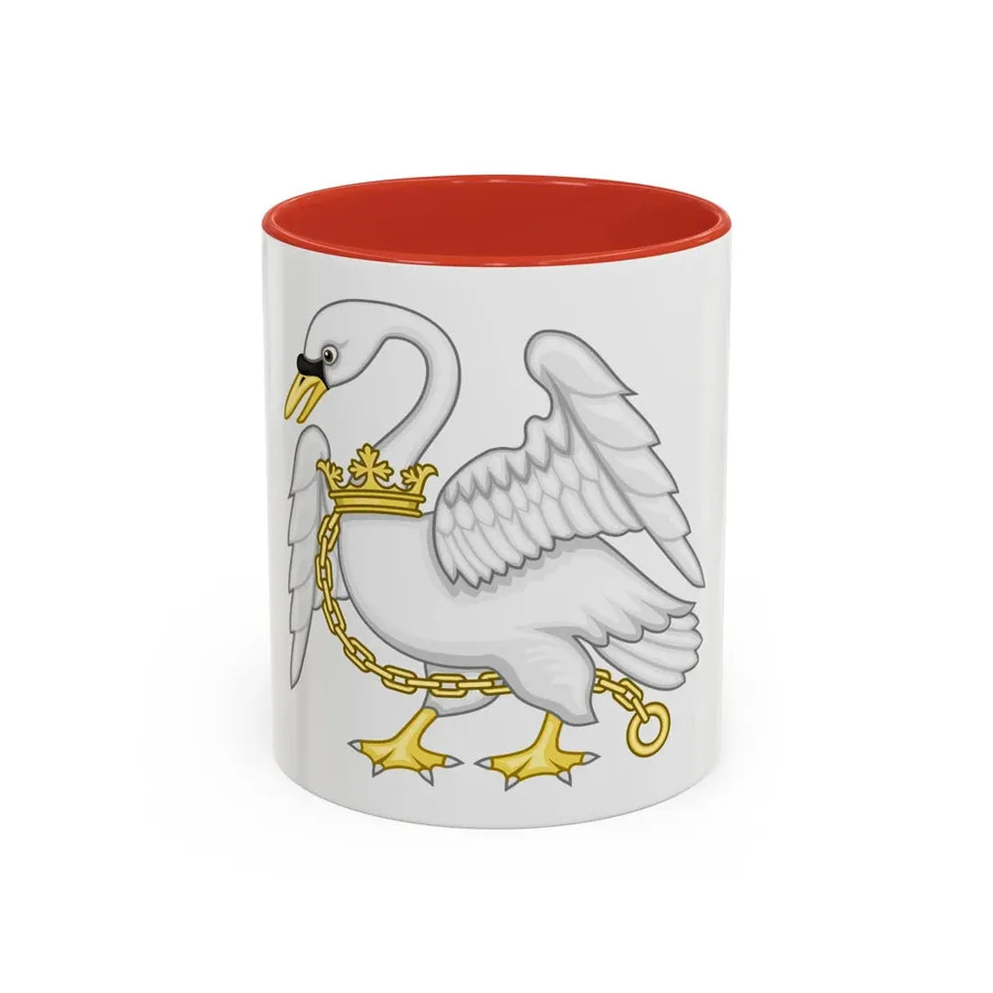 Swan Badge of Henry IV & V - Accent Coffee Mug 11oz Red - Go Mug Yourself