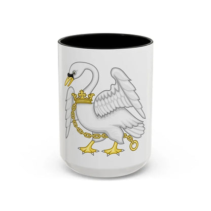 Swan Badge of Henry IV & V - Accent Coffee Mug 15oz Black - Go Mug Yourself