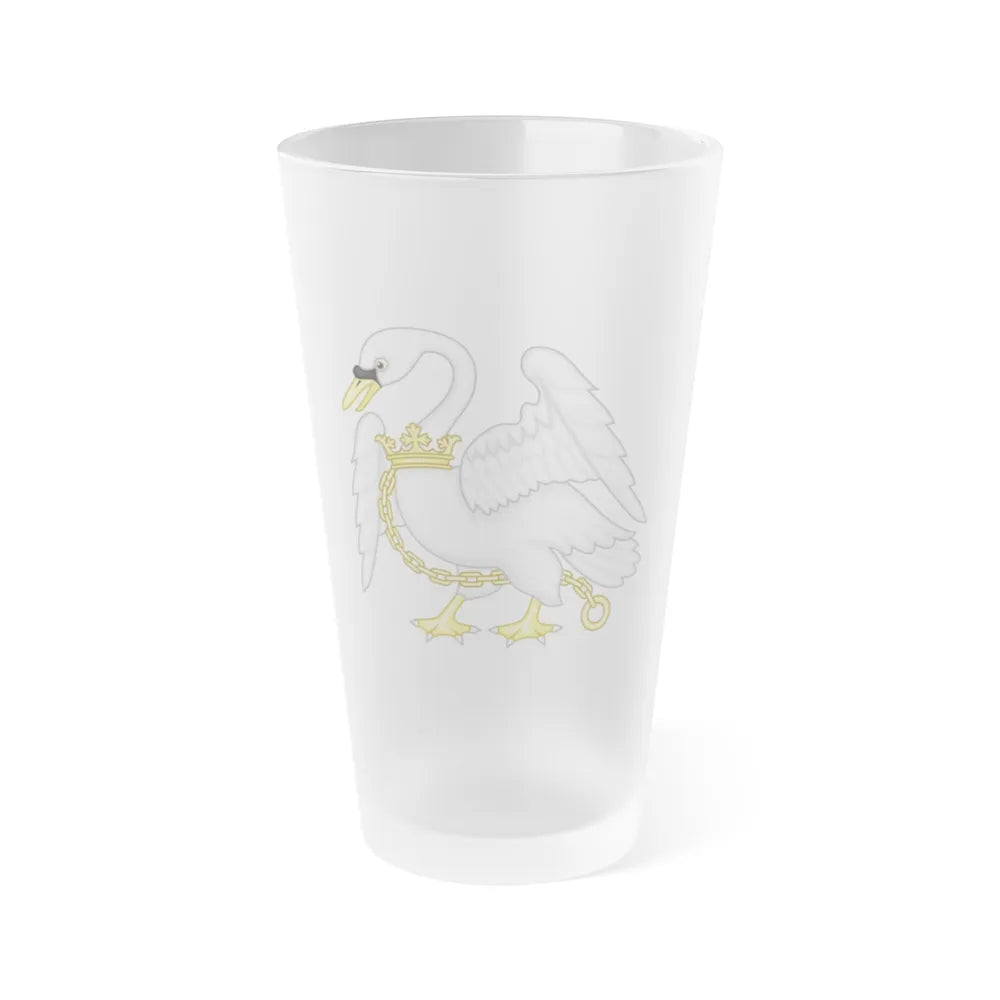 Swan Badge of Henry IV & V - Frosted Pint Glass 16oz-16oz-Frosted-Go Mug Yourself