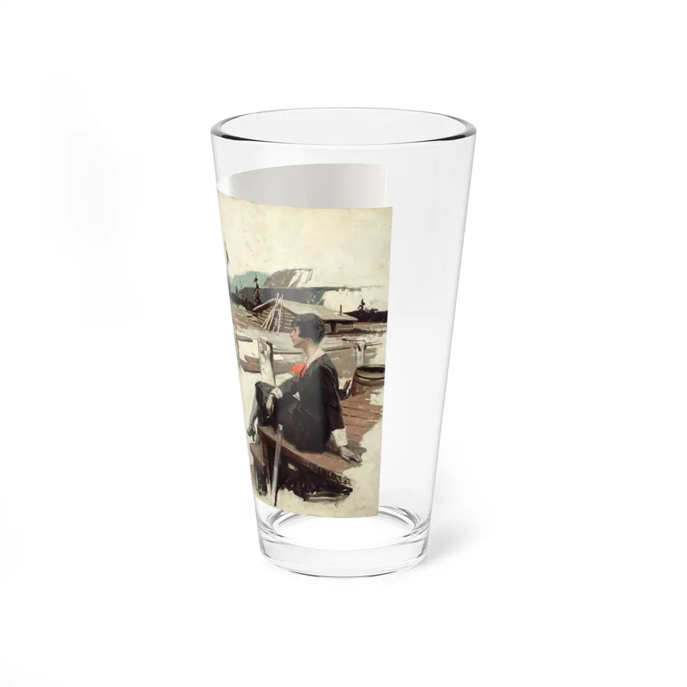 Swan's Mate, story illustration (Magazine Illustration) Pint Glass 16oz-Go Mug Yourself