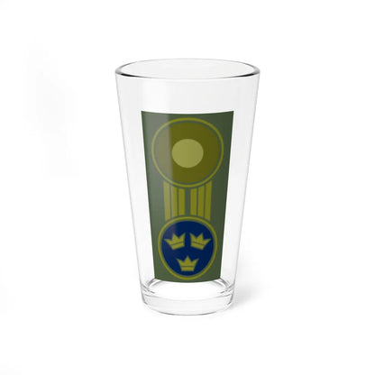SWE mössmärke blått (Sweden) (Military Rank) Pint Glass 16oz 16oz - Go Mug Yourself