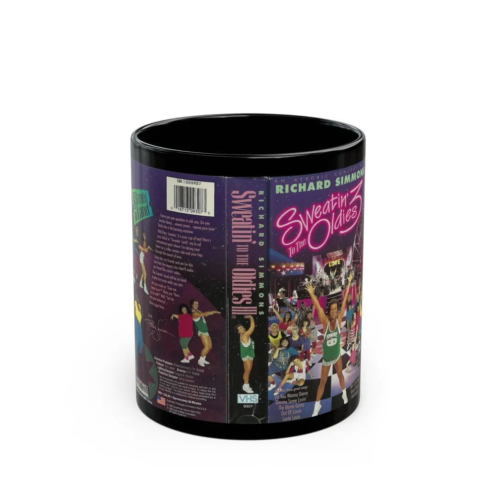 SWEATIN TO THE OLDIES 3 (VHS COVER) - Black Coffee Mug-11oz-Go Mug Yourself