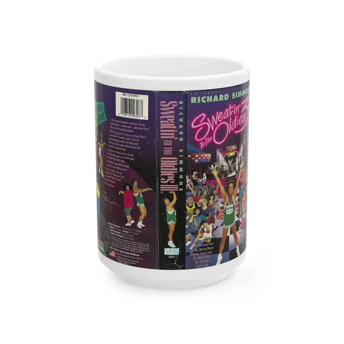 SWEATIN TO THE OLDIES 3 (VHS COVER) - White Coffee Mug 15oz - Go Mug Yourself