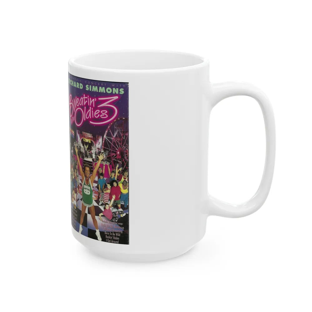 SWEATIN TO THE OLDIES 3 (VHS COVER) - White Coffee Mug-Go Mug Yourself