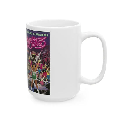 SWEATIN TO THE OLDIES 3 (VHS COVER) - White Coffee Mug - Go Mug Yourself