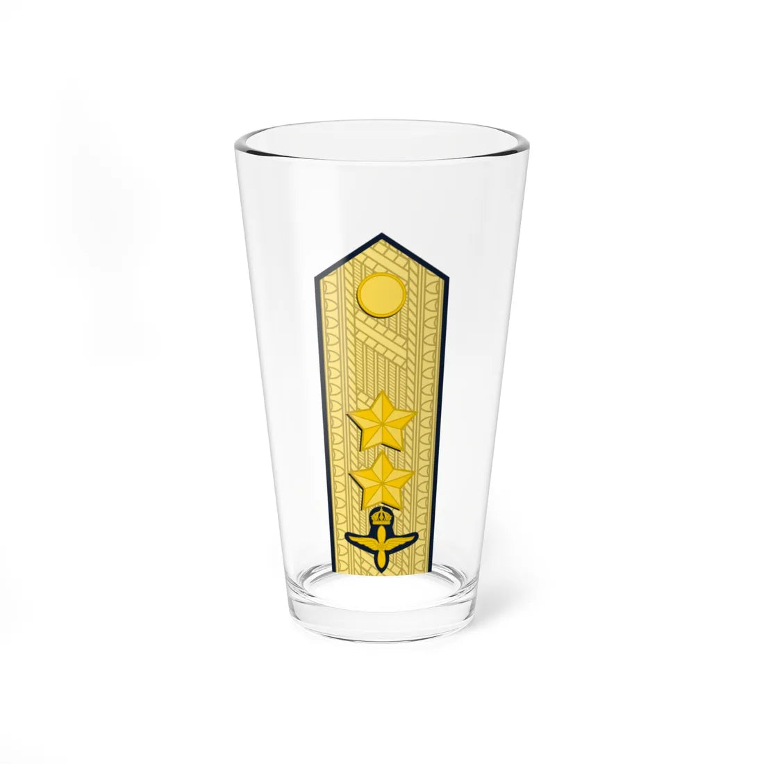 Sweden AirForce OF 7 (Sweden) (Military Rank) Pint Glass 16oz 16oz - Go Mug Yourself
