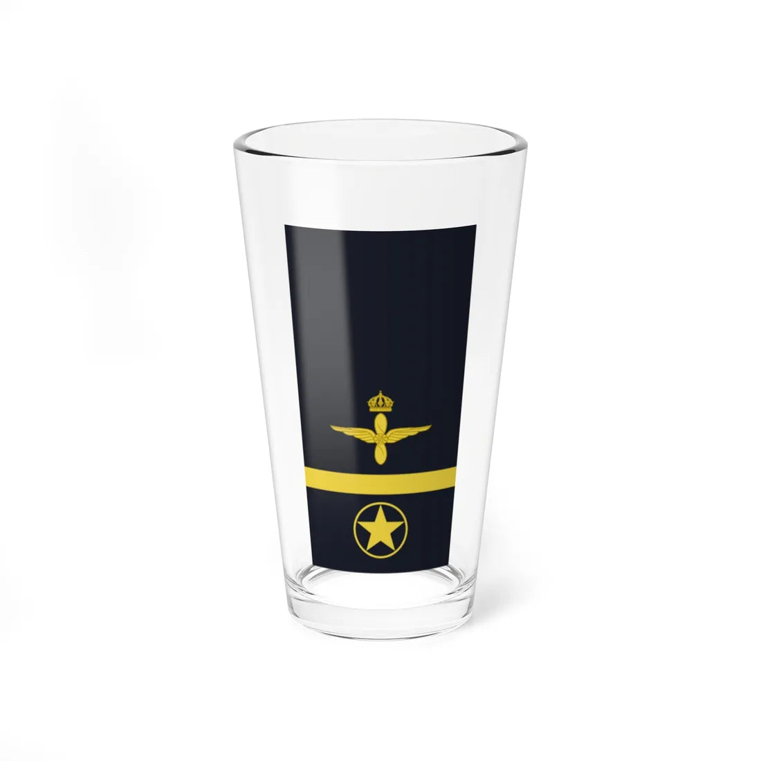 Sweden AirForce OR 6a 2019 (Sweden) (Military Rank) Pint Glass 16oz 16oz - Go Mug Yourself
