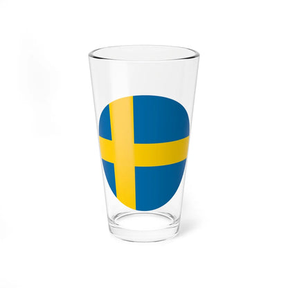 Sweden flag orb icon (Sweden) Pint Glass 16oz 16oz - Go Mug Yourself
