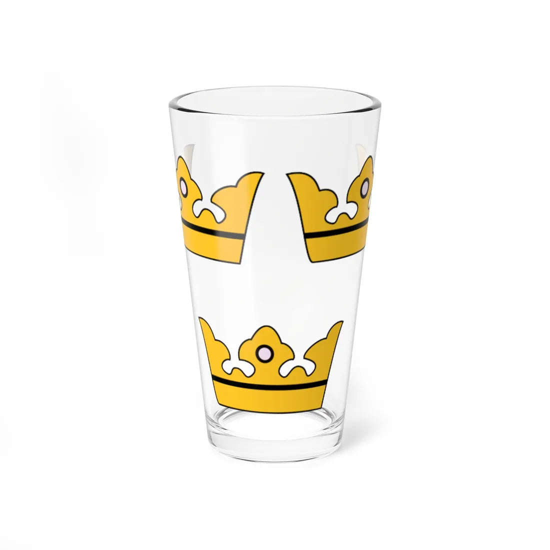 Sweden greater arms three crowns (Sweden) (Coat of Arms) Pint Glass 16oz 16oz - Go Mug Yourself