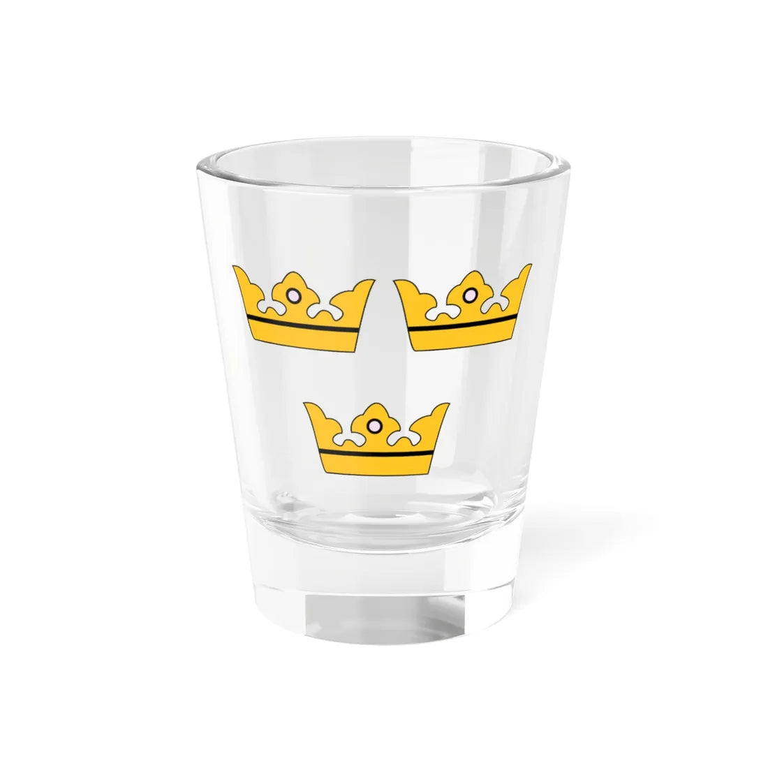Sweden greater arms three crowns (Sweden) (Coat of Arms) Shot Glass 1.5oz 1.5oz - Go Mug Yourself