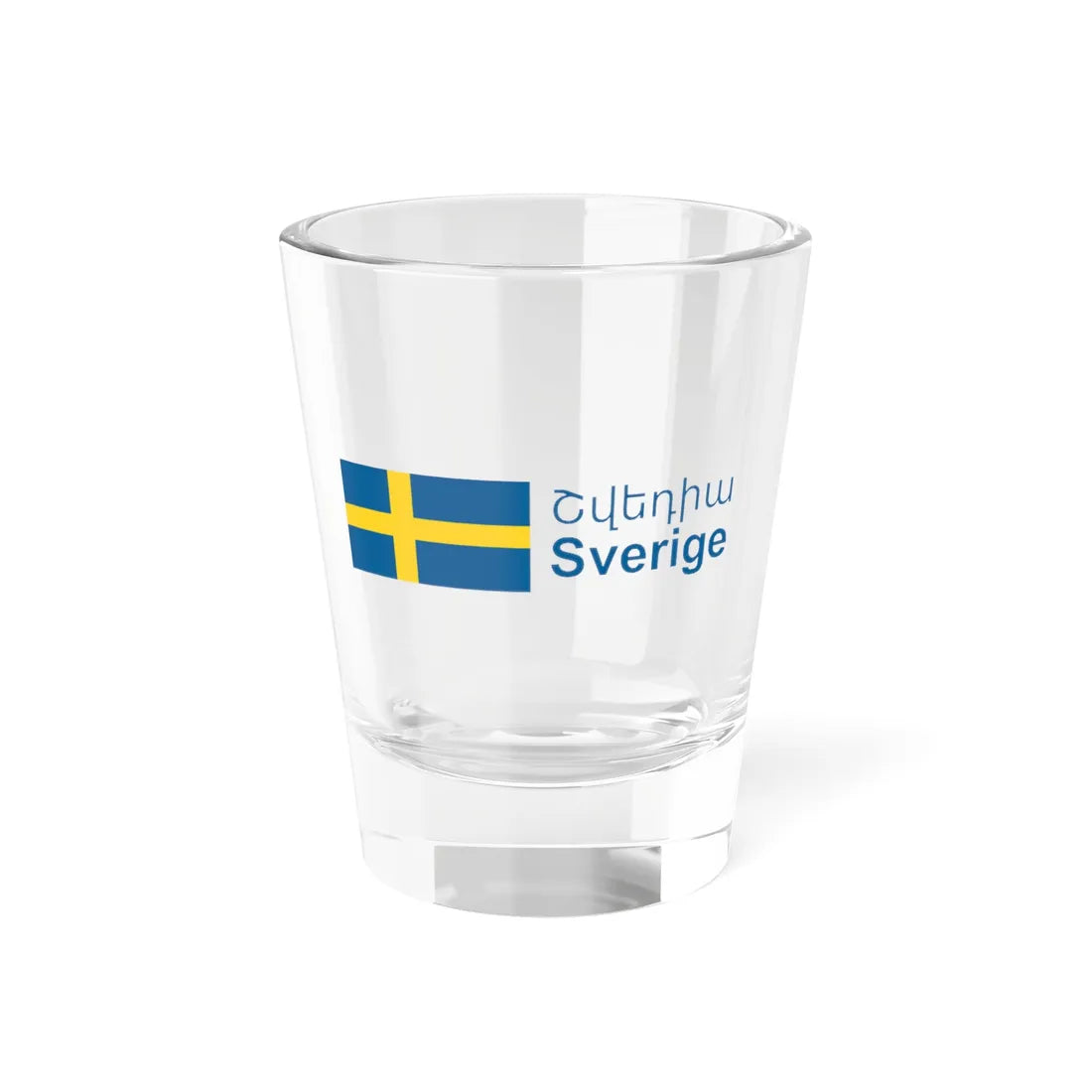 Sweden logo in Armenian language (Sweden) Shot Glass 1.5oz 1.5oz - Go Mug Yourself
