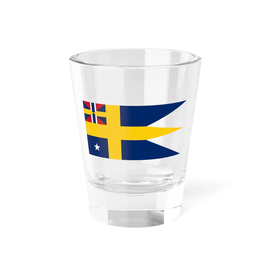 Swedish command flag 1875-1905 - Rear Admiral (Estonia) Shot Glass 1.5oz 1.5oz - Go Mug Yourself