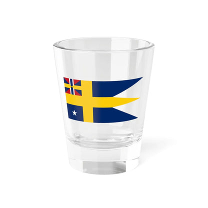 Swedish command flag 1875-1905 - Rear Admiral (Estonia) Shot Glass 1.5oz 1.5oz - Go Mug Yourself