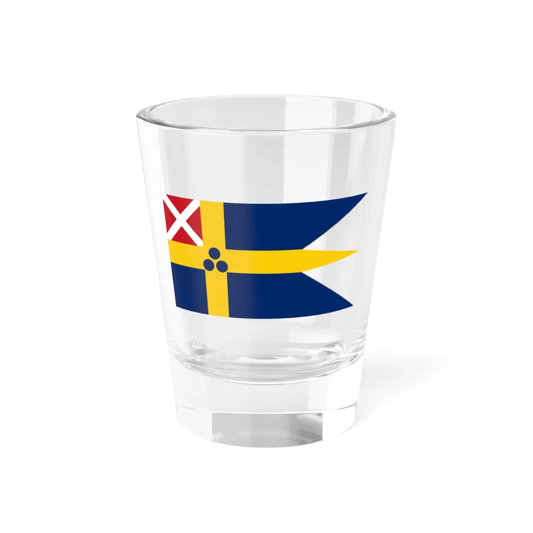 Swedish-Norwegian command flag 1815-1844 - Admiral (Sweden) Shot Glass 1.5oz 1.5oz - Go Mug Yourself