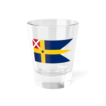 Swedish-Norwegian command flag 1815-1844 - Rear Admiral (Sweden) Shot Glass 1.5oz 1.5oz - Go Mug Yourself