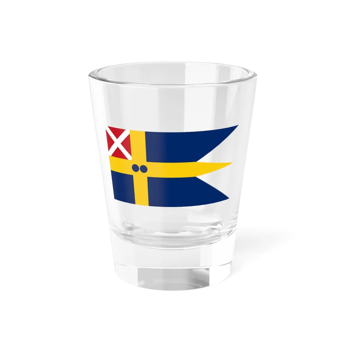 Swedish-Norwegian command flag 1815-1844 - Vice Admiral (Estonia) Shot Glass 1.5oz 1.5oz - Go Mug Yourself