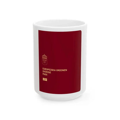 Swedish Passport 2022 - White Coffee Mug 15oz - Go Mug Yourself