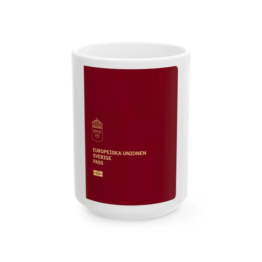 Swedish Passport 2022 - White Coffee Mug 15oz - Go Mug Yourself