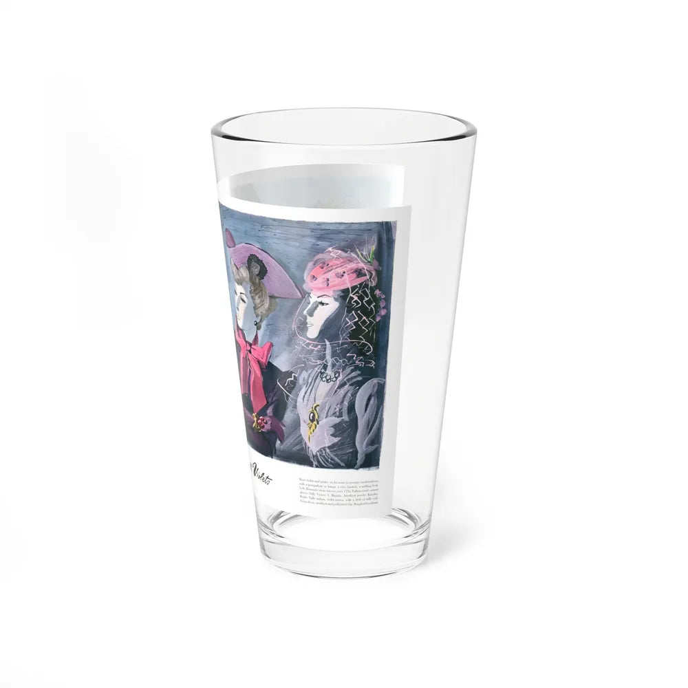 Sweet Pinks with Violets, 1941 (Magazine Illustration) Pint Glass 16oz-Go Mug Yourself