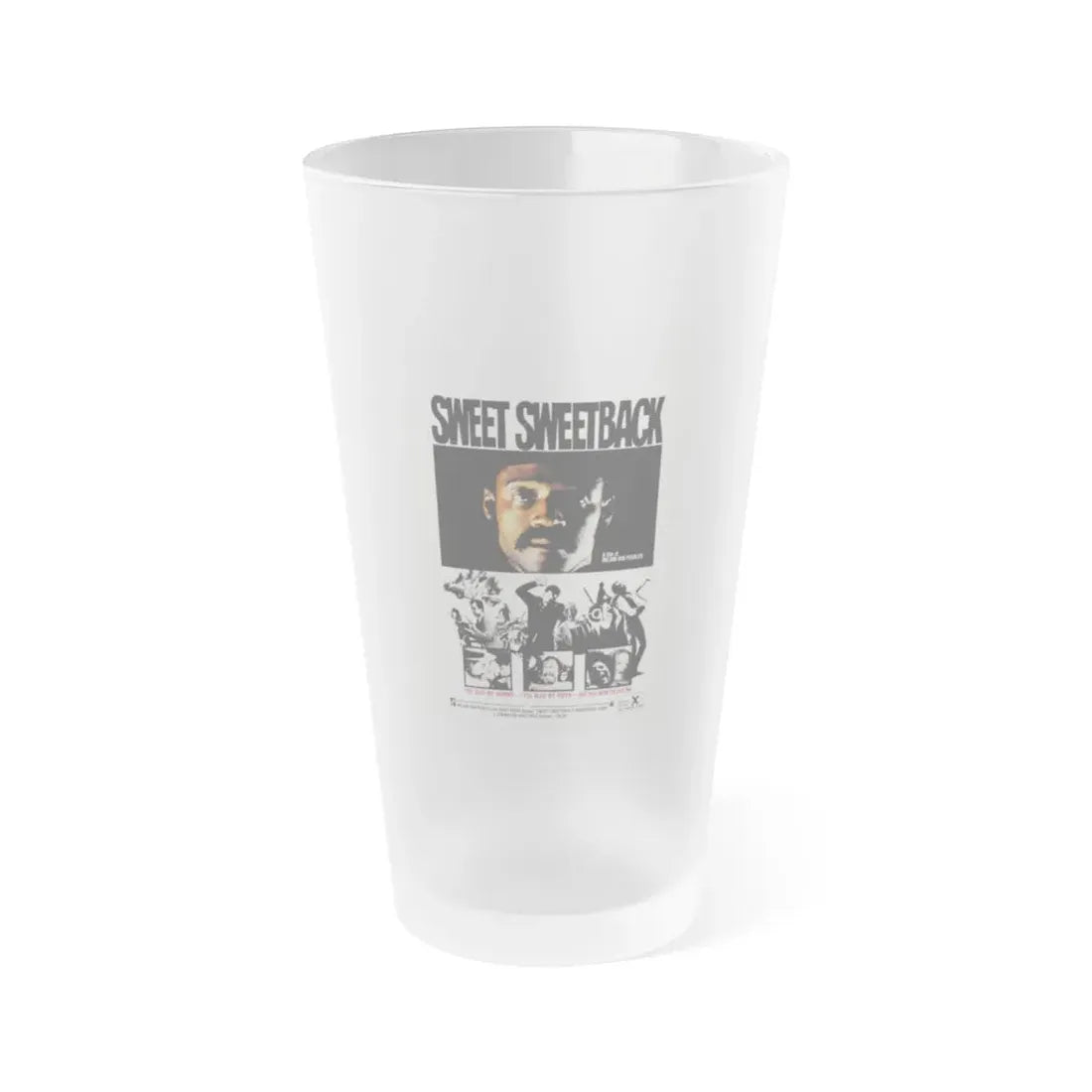 SWEET SWEETBACK'S BAD ASS SONG 1971 Movie Poster - Frosted Pint Glass 16oz Default Title - Go Mug Yourself
