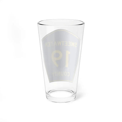 Sweetwater County Route 19 WY (Wyoming) (Road Sign) Pint Glass 16oz - Go Mug Yourself