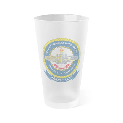 SWESC Great Lakes (U.S. Navy) Frosted Pint Glass 16oz-Go Mug Yourself