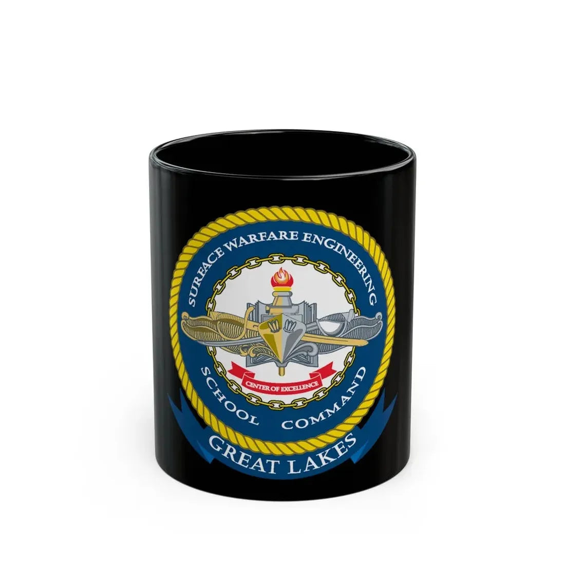 SWESC Great Lakes (U.S. Navy) Black Coffee Mug 11oz - Go Mug Yourself