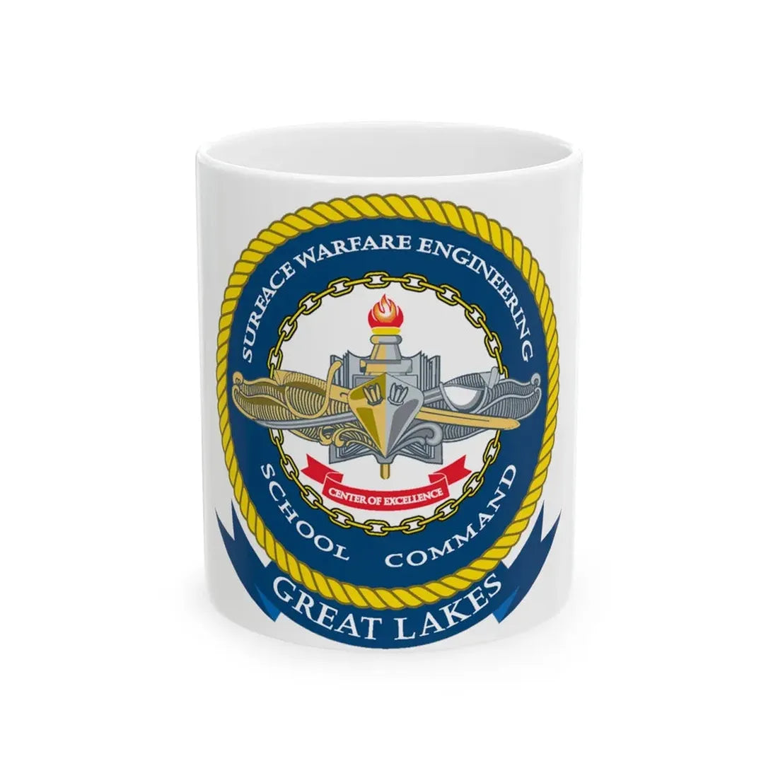 SWESC Great Lakes (U.S. Navy) White Coffee Mug 11oz - Go Mug Yourself