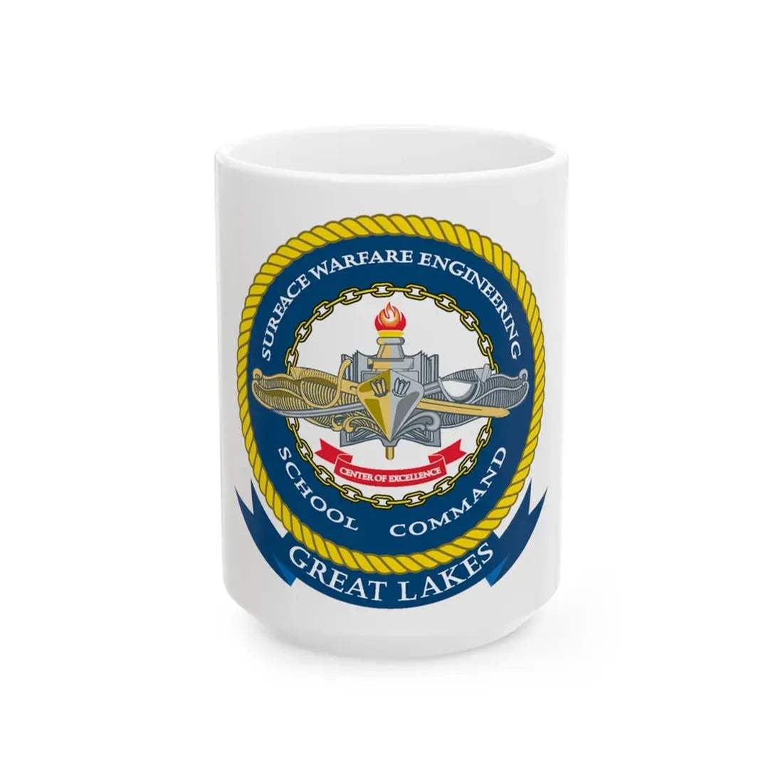 SWESC Great Lakes (U.S. Navy) White Coffee Mug 15oz - Go Mug Yourself