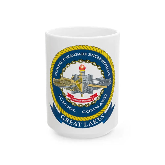 SWESC Great Lakes (U.S. Navy) White Coffee Mug 15oz - Go Mug Yourself