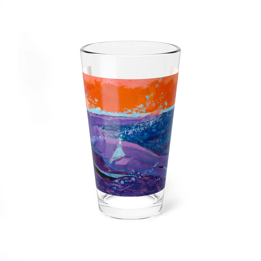 Swimmer (Magazine Illustration) Pint Glass 16oz-16oz-Go Mug Yourself