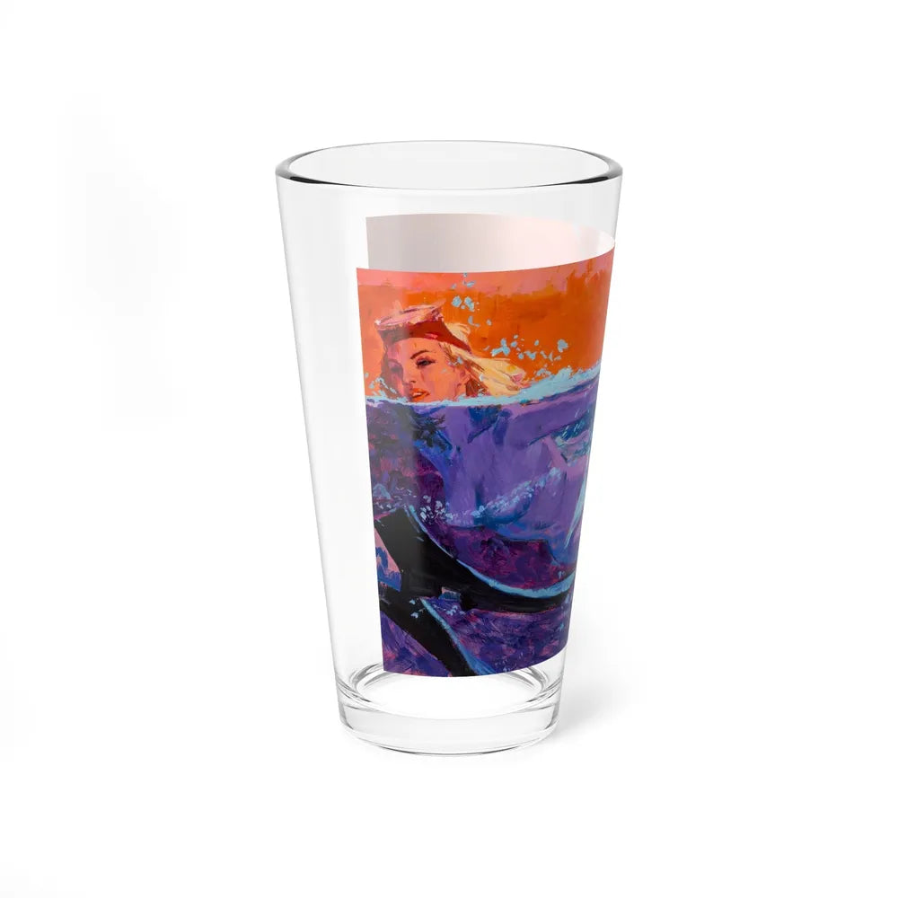 Swimmer (Magazine Illustration) Pint Glass 16oz-Go Mug Yourself