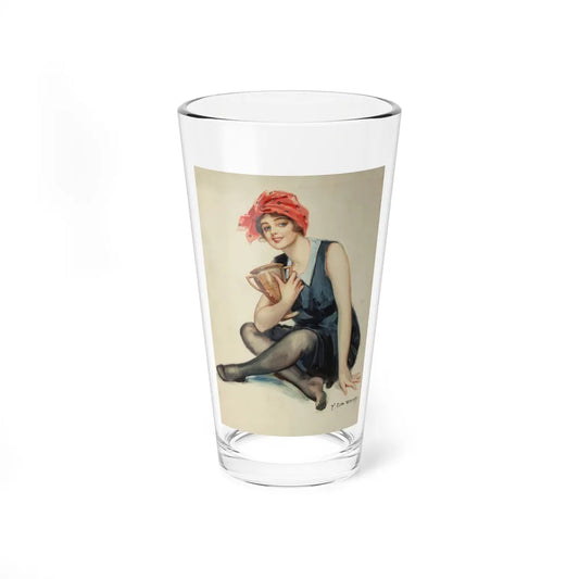 Swimming, American Art Works calendar illustration (Magazine Illustration) Pint Glass 16oz 16oz - Go Mug Yourself
