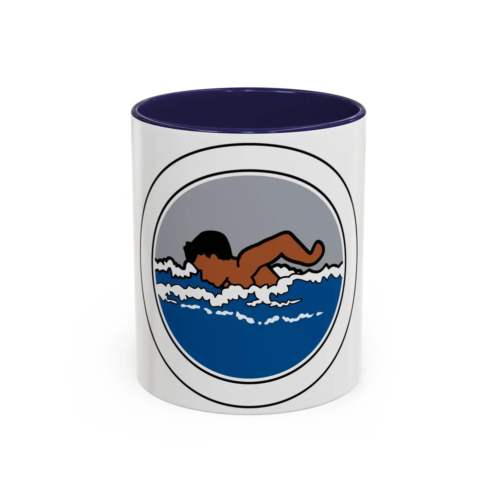 Swimming (Boy Scout Merit Badge) Accent Coffee Mug-11oz-Navy-Go Mug Yourself