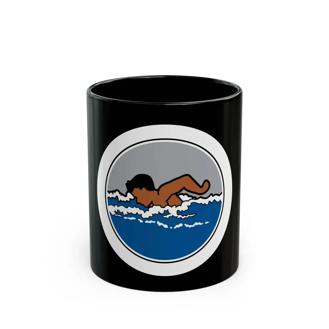 Swimming (Boy Scout Merit Badge) Black Coffee Mug 11oz - Go Mug Yourself