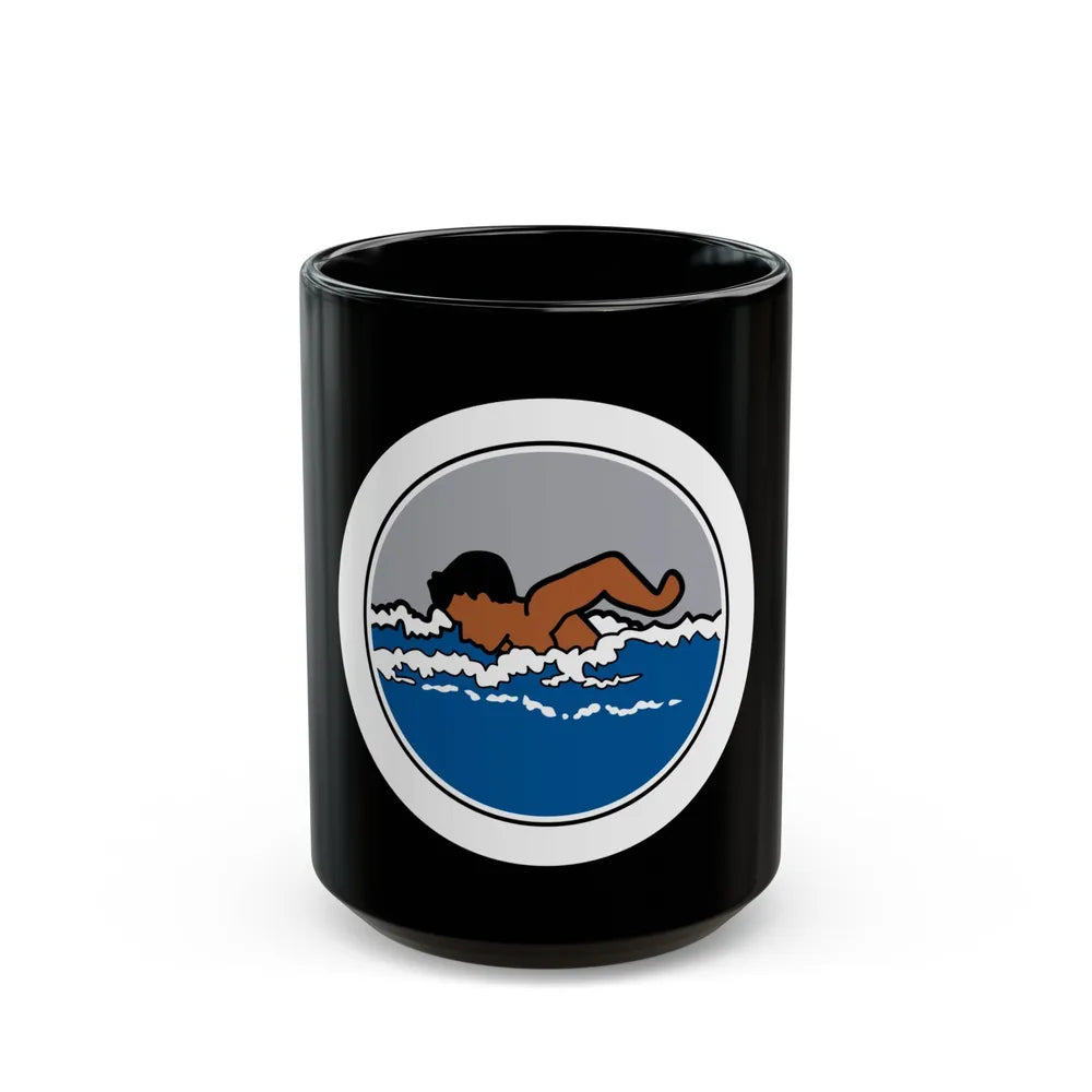 Swimming (Boy Scout Merit Badge) Black Coffee Mug-15oz-Go Mug Yourself