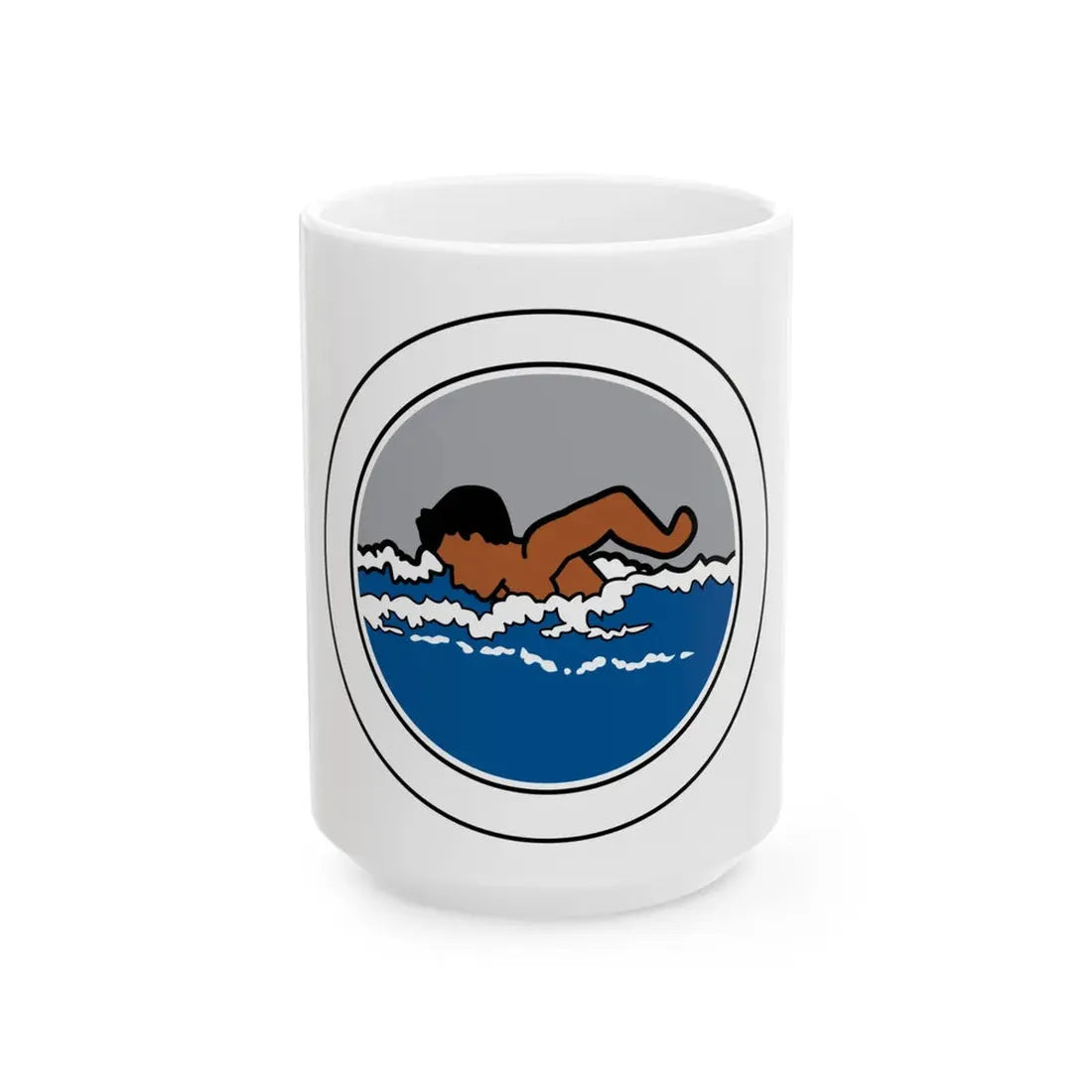 Swimming (Boy Scout Merit Badge) White Coffee Mug 15oz - Go Mug Yourself
