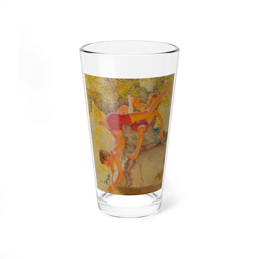 Swimming Hole, circa 1936 (Magazine Illustration) Pint Glass 16oz-16oz-Go Mug Yourself