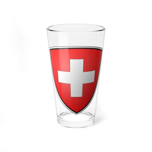 Swiss-coat of arms (Switzerland) (Coat of Arms) Pint Glass 16oz 16oz - Go Mug Yourself
